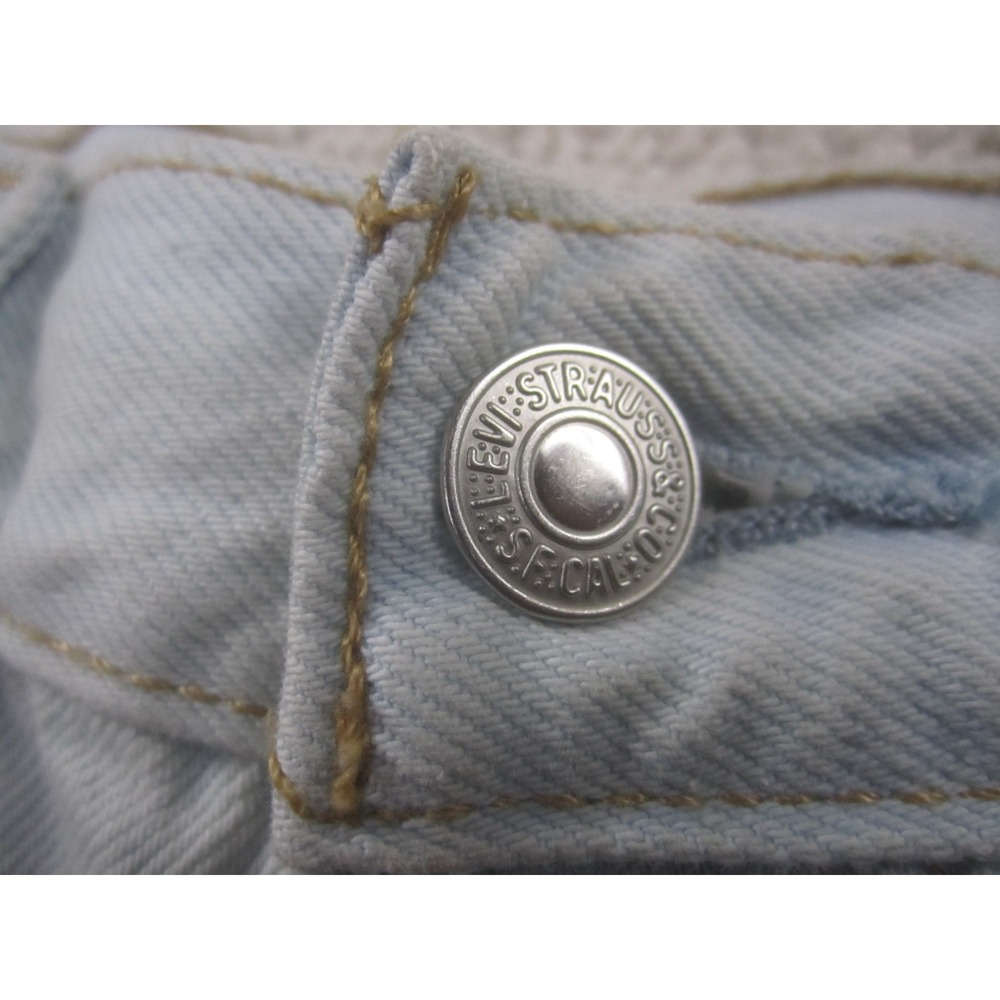 Levi's 501 Shorts Womens 25 Blue Distressed Denim Cut Off 5-Button Fly Jean - Picture 4 of 16